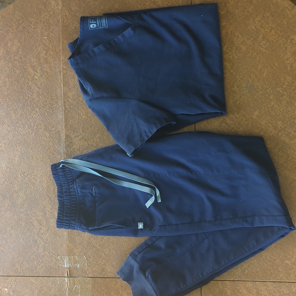 Figs Navy Blue Scrub Set